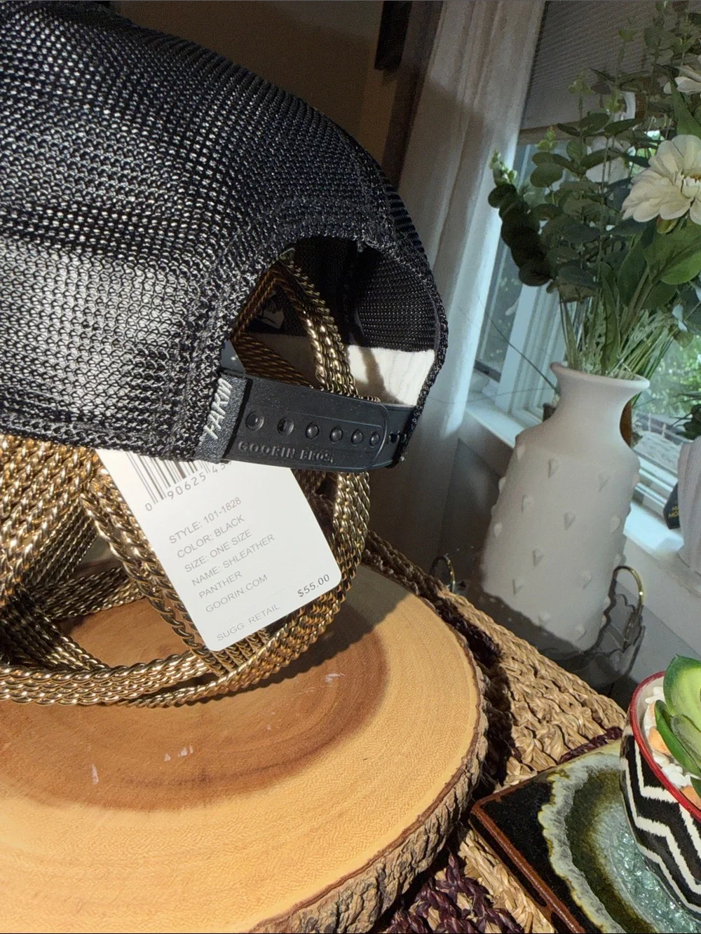 Goorin Bros The Farm Shleather Panther Black Trucker Hat NWT 101-1828